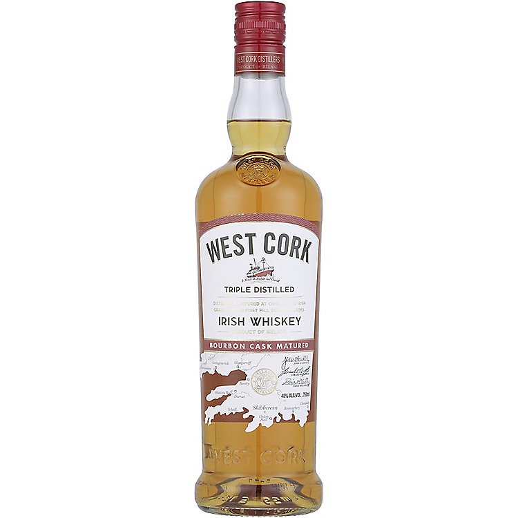 WEST CORK BLENDED IRISH WHISKEY BOURBON CASK MATURED 80 750ML