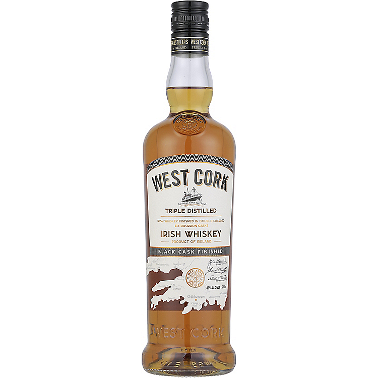 WEST CORK BLENDED IRISH WHISKEY BLACK CASK FINISHED 80 750ML