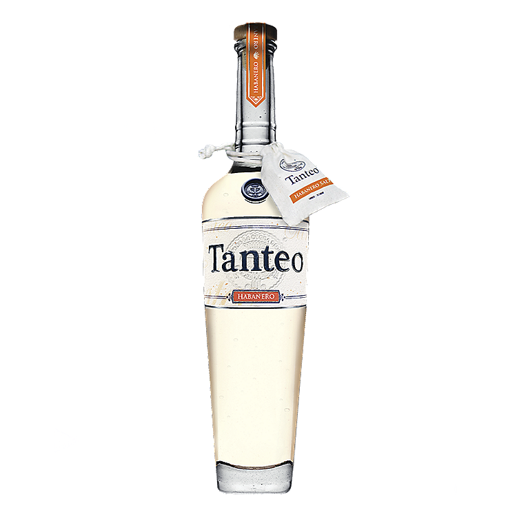 TANTEO TEQUILA BLANCO HABANERO PEPPERS 80 W/ SALT JAR 750ML