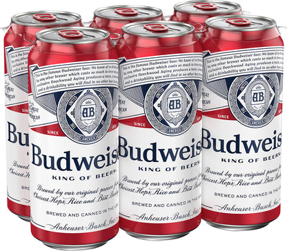 Budweiser 4x 6 Pack (16 oz Cans) (24 Pack)