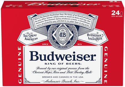 Budweiser 24 Pack (12 oz Cans)