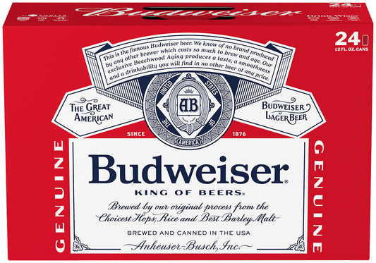 Budweiser 24 Pack (12 oz Cans)
