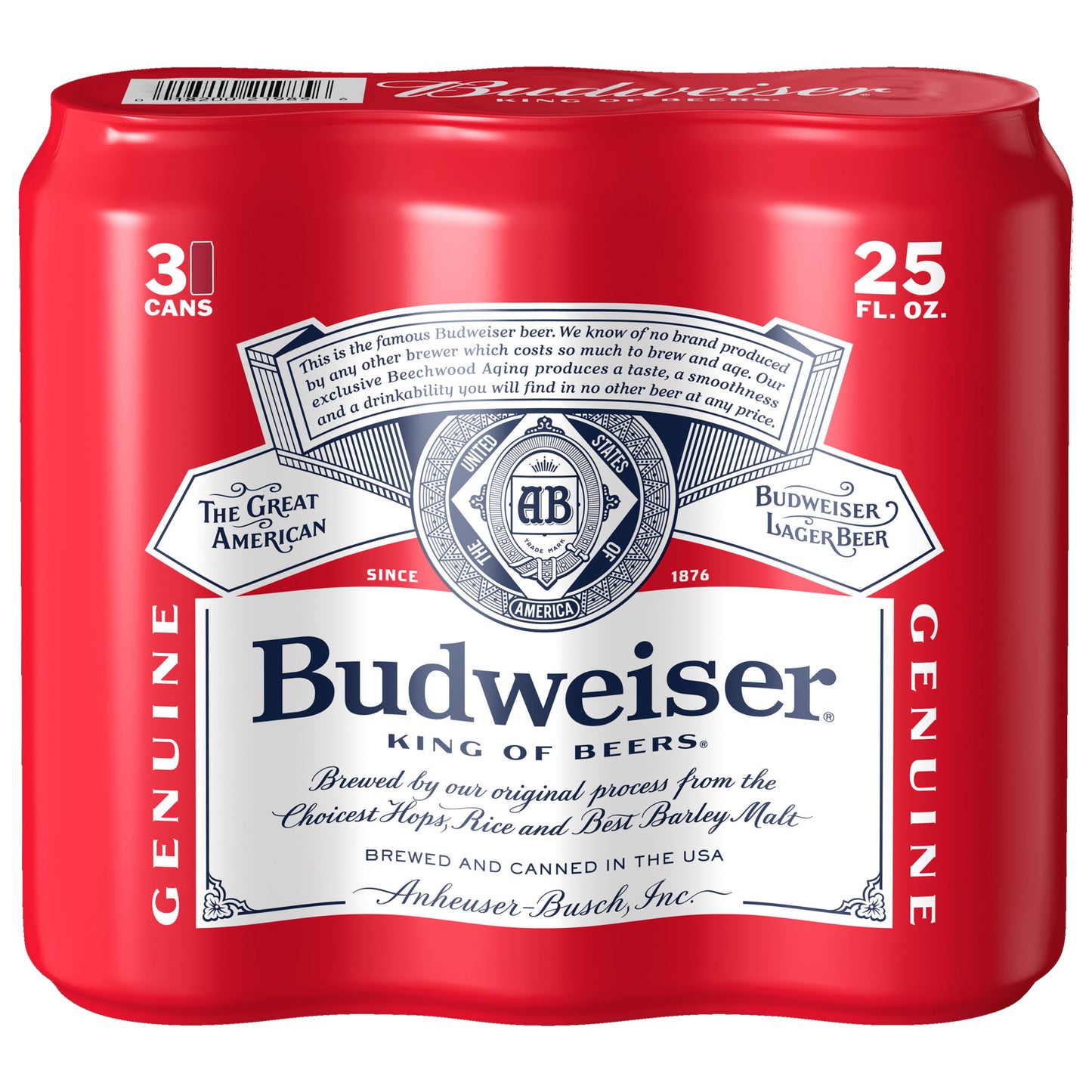 Budweiser 5x 3 Pack (25 oz Cans)