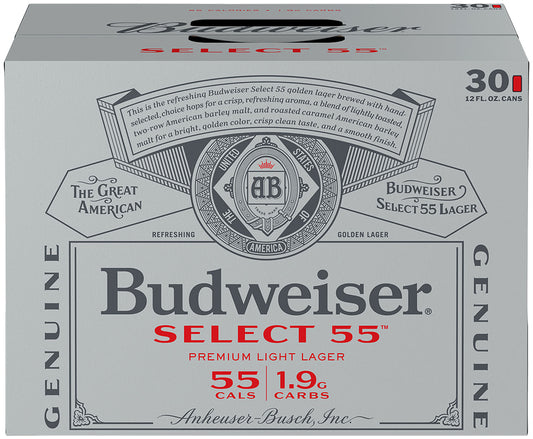 Budweiser Select 55 30 Pack 12 oz Cans