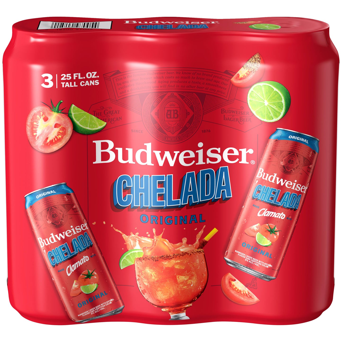 Budweiser Chelada with Clamato 5x 3 Pack (25 oz Cans)