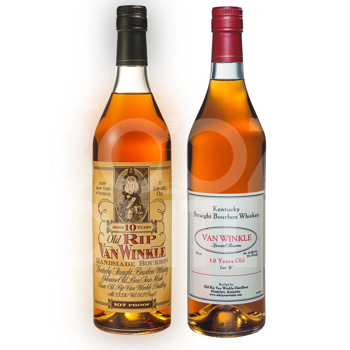 OLD Rip Van Winkle 10 Year & Pappy Van Winkle 12 Year Lot B Value