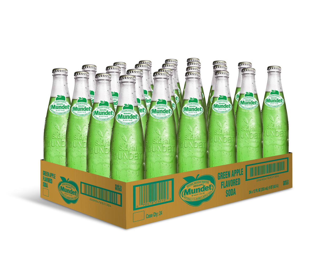 Sidral Mundet Green Apple Soda 24 Pack (12 oz Bottles) – The Booze