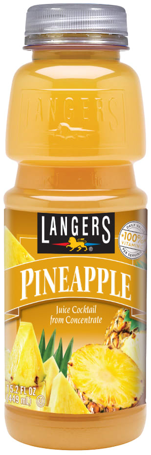 Langers Pineapple Juice 12 Pack (15.2 oz Bottles)