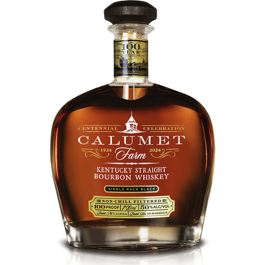Calumet Farm Single Rack Black Centennial Celebration Kentucky Straight Bourbon Whiskey 750ML