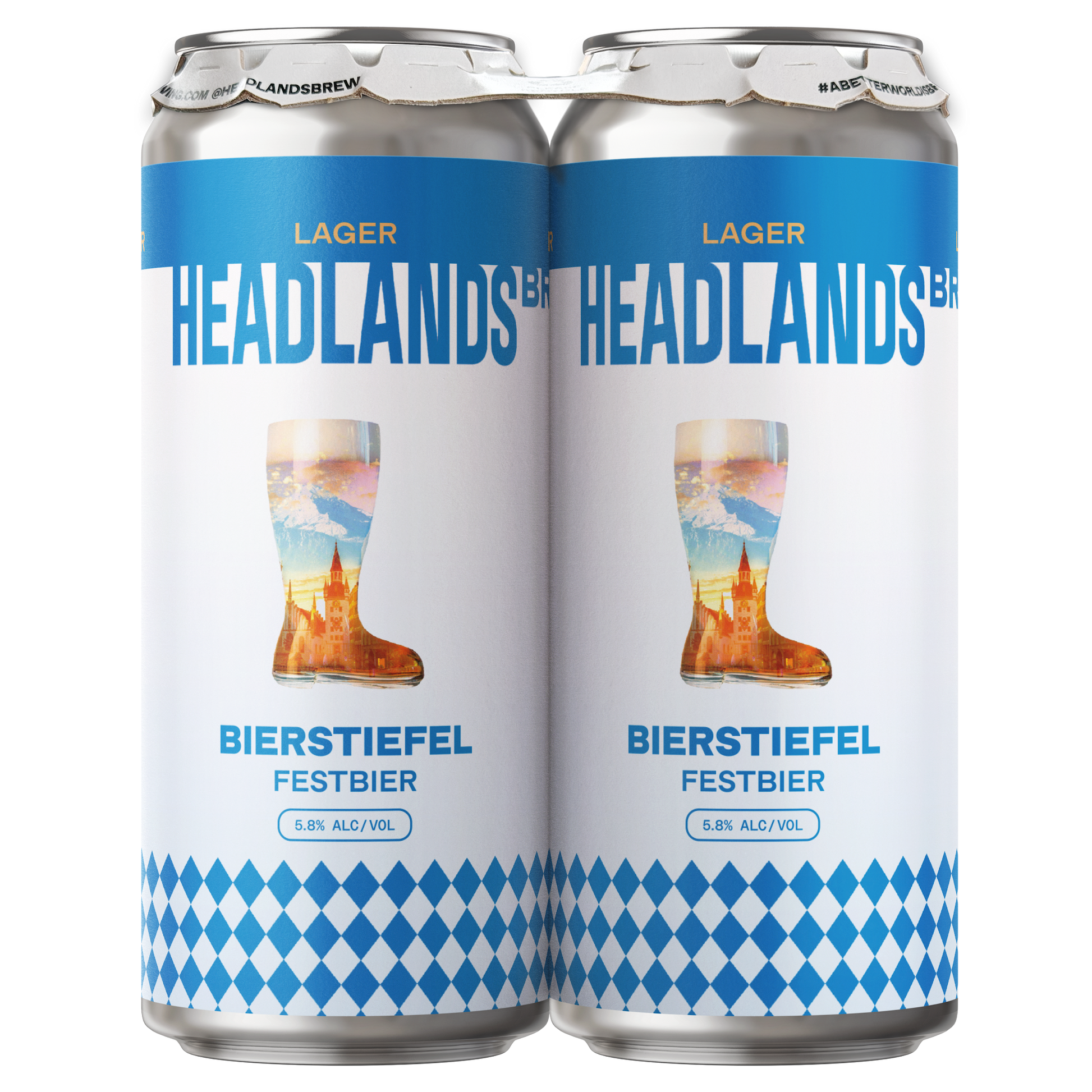Headlands Brewing Bierstiefel Festbier four-pack 16 oz cans