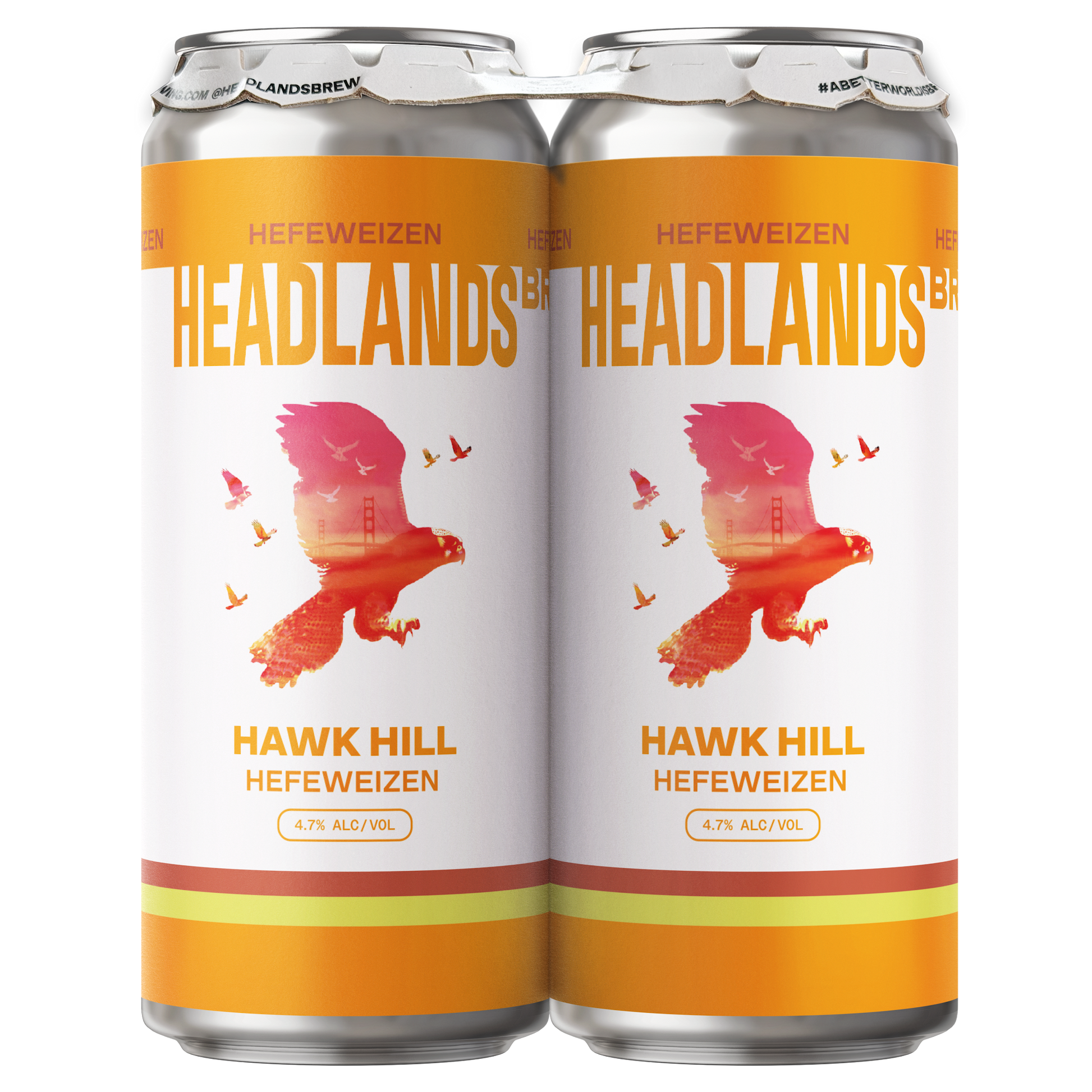Headlands Brewing Hawk Hill Hefeweizen four-pack 16 oz cans