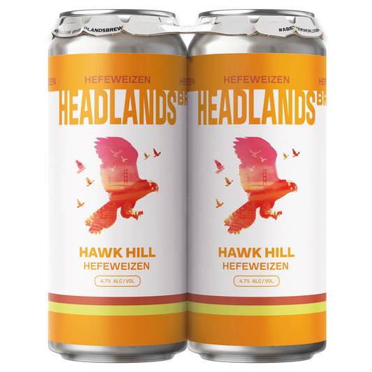 Headlands Brewing Hawk Hill Hefeweizen four-pack 16 oz cans