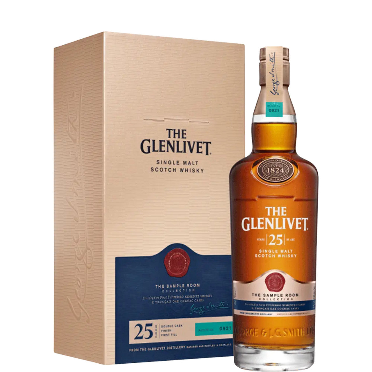 THE GLENLIVET SINGLE MALT SCOTCH XXV 25 YR 86 WITH CARTON 750ML