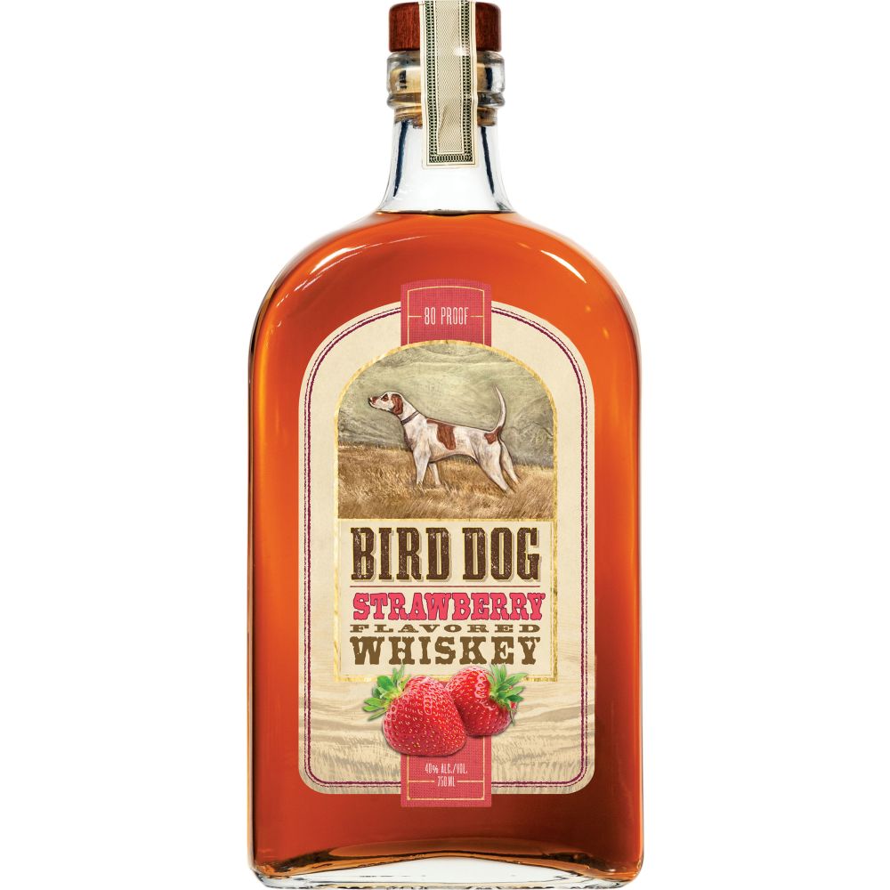 Bird Dog Strawberry Flavored Whiskey 750ML, Fresh Field Strawberries and Kentucky Oak