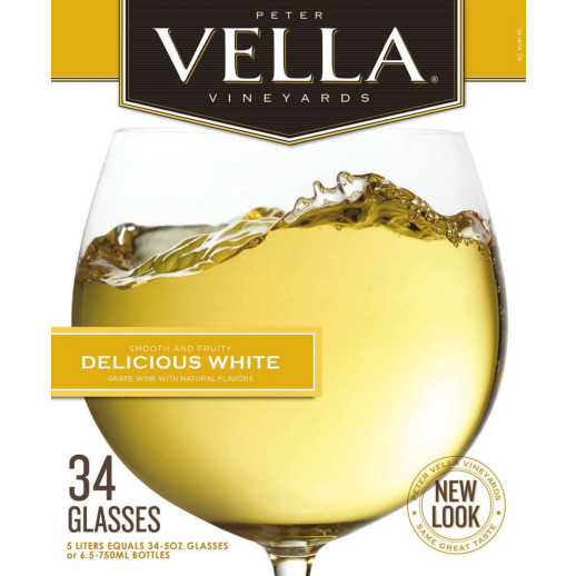 Peter Vella Delicious White Crisp White 5L, The Light and Refreshing California White That Always Hits Right