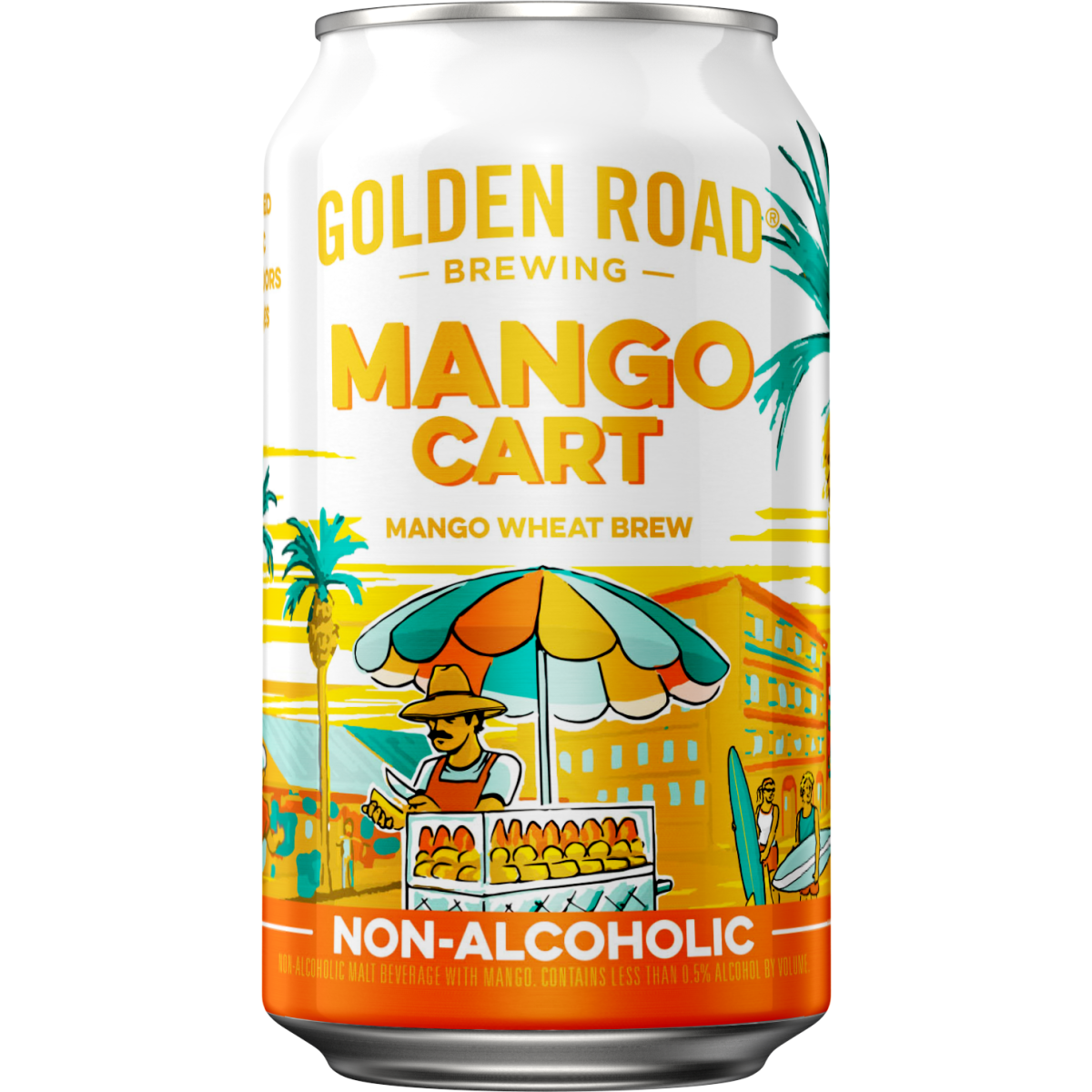 Golden Road Non Alcoholic Mango Cart cans