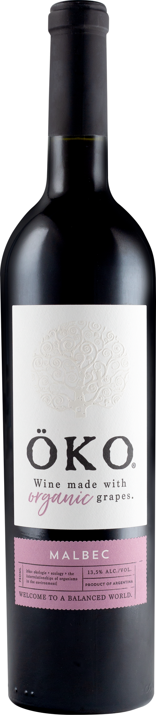 OKO Organic Malbec 750ML, Plush Certified Organic Malbec From High Altitude Mendoza