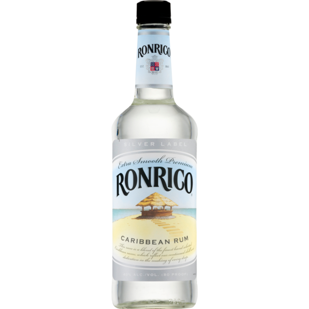 Ronrico Light Rum Silver Label 750ML bottle
