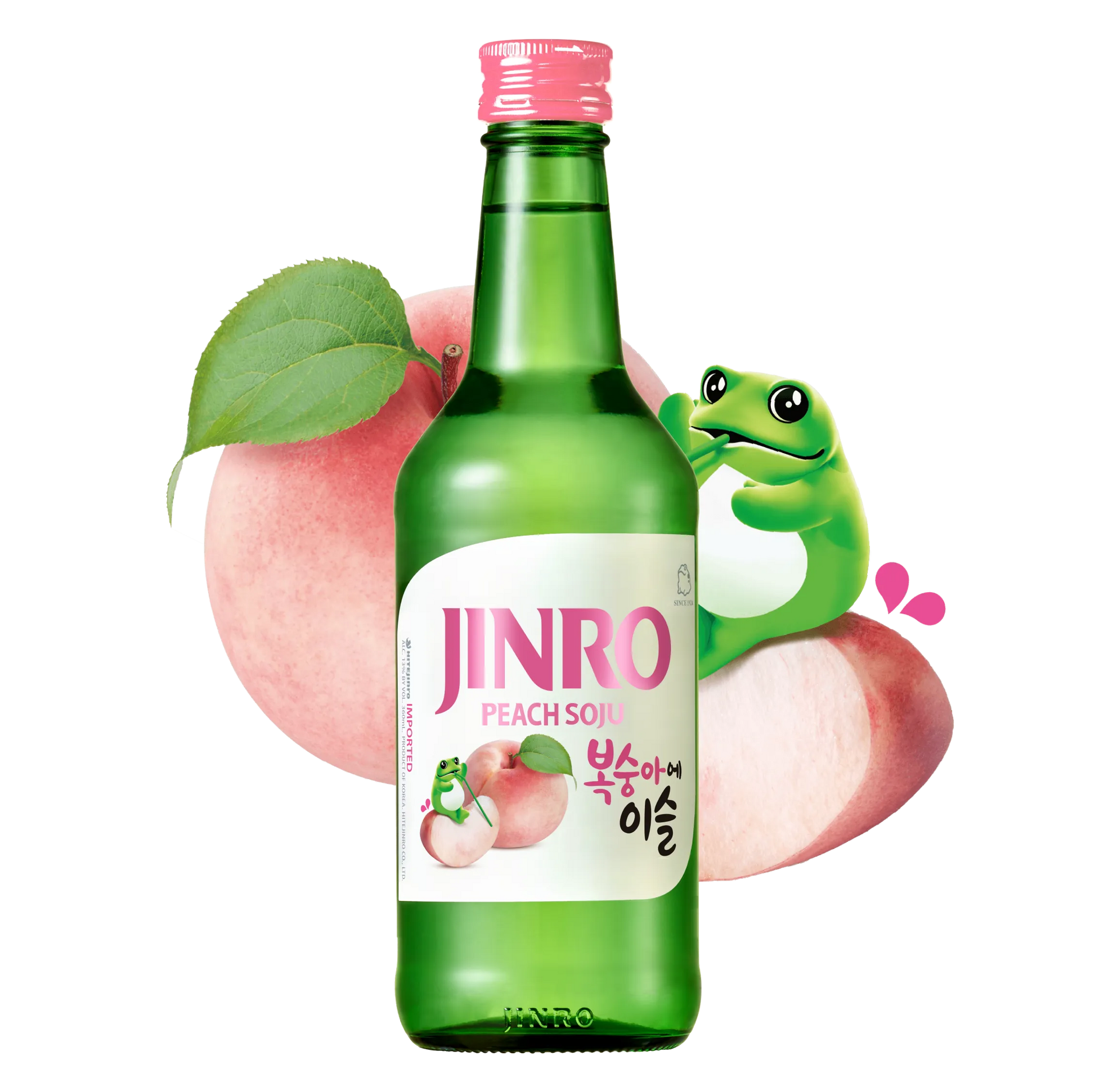 Jinro Peach Soju 375ML bottle