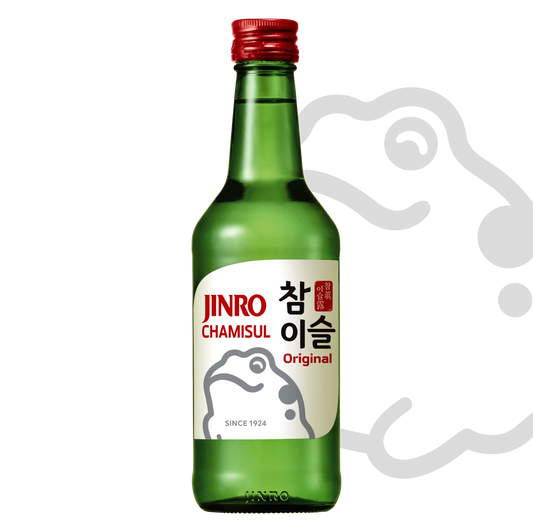 Jinro Chamisul Original Soju 375ML green glass bottle