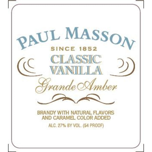 Paul Masson Grande Amber Vanilla Flavored Brandy 750ML bottle