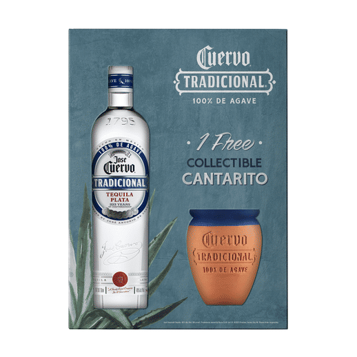Jose Cuervo Tradicional Silver Tequila with Cantarito 750ML