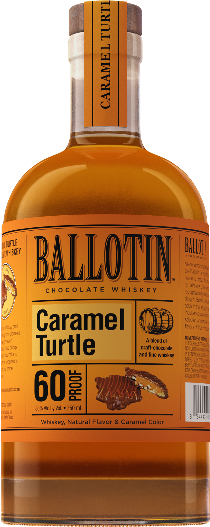 Ballotin Caramel Turtle Chocolate Whiskey 750ML