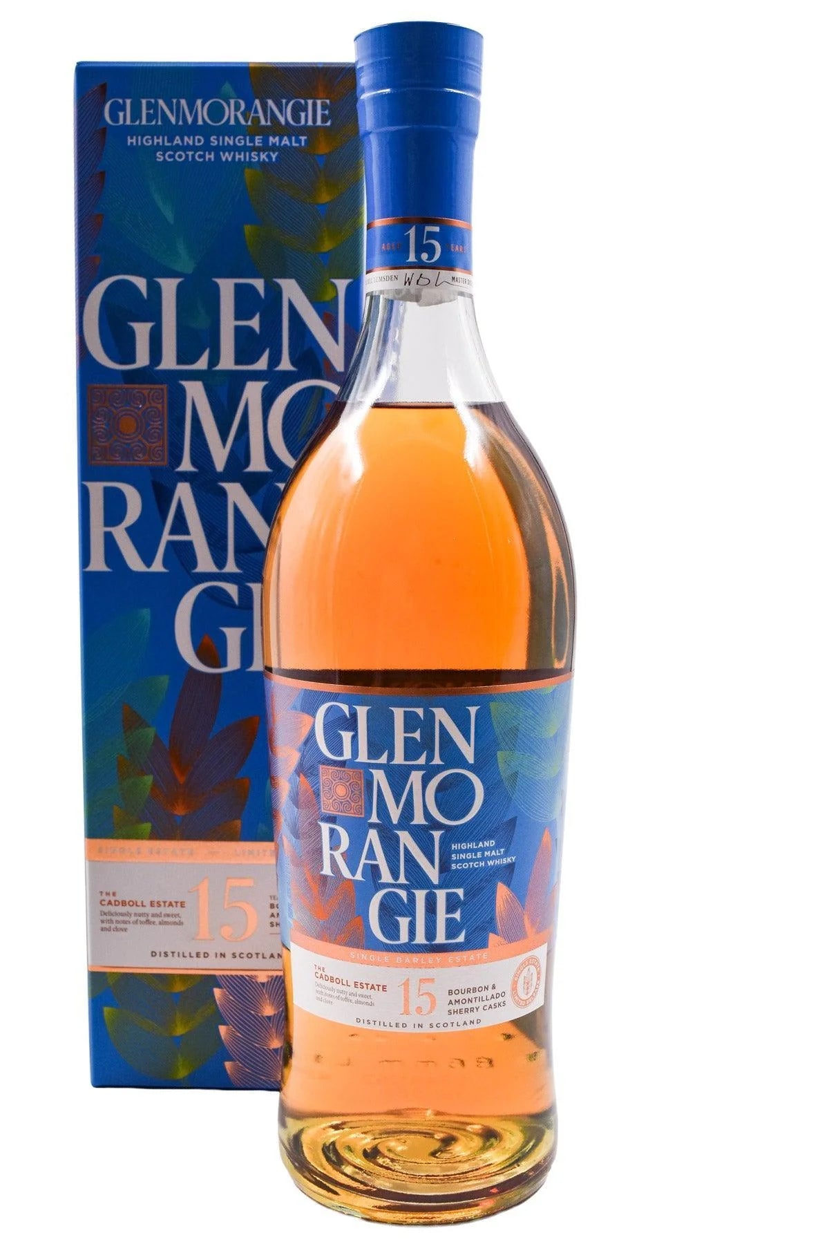 GLENMORANGIE SINGLE MALT SCOTCH THE CADBOLL ESTATE BOURBON & AMONTILLADO CASKS 15 YR 86 750ML