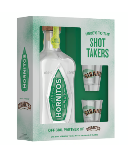 HORNITOS TEQUILA PLATA 80 W/ 2 SHOT GLASSES 750ML