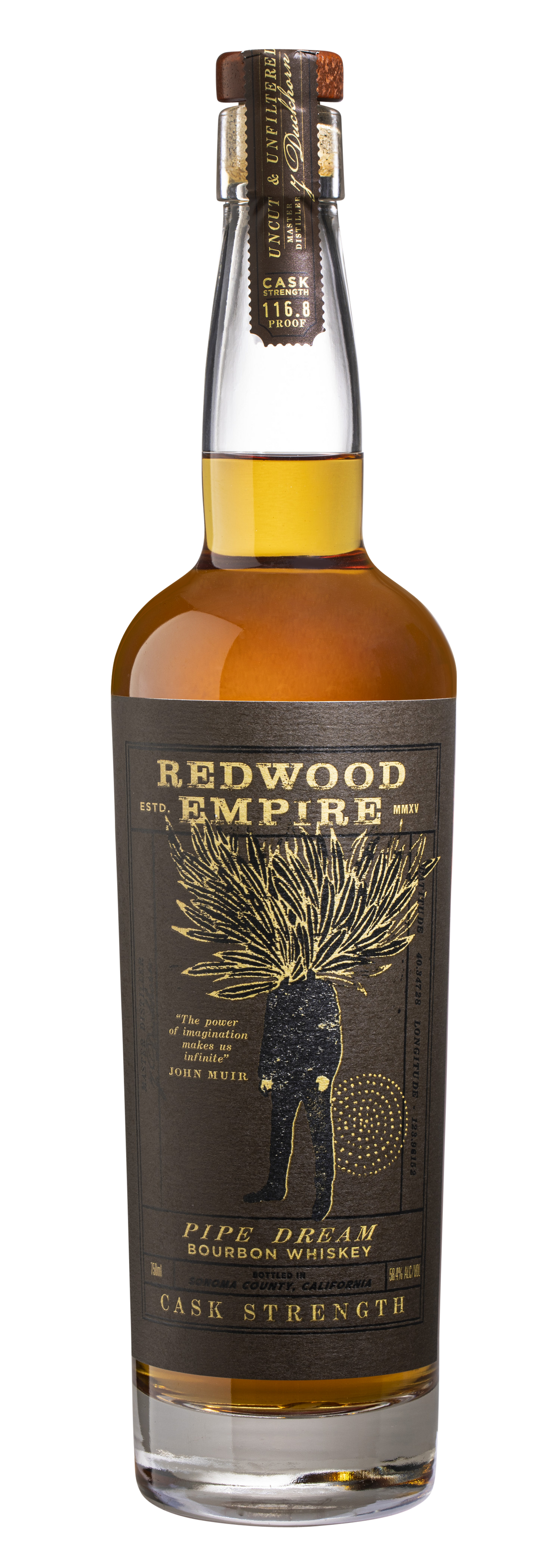 Redwood Empire Pipe Dream Cask Strength Bourbon Whiskey 750mL