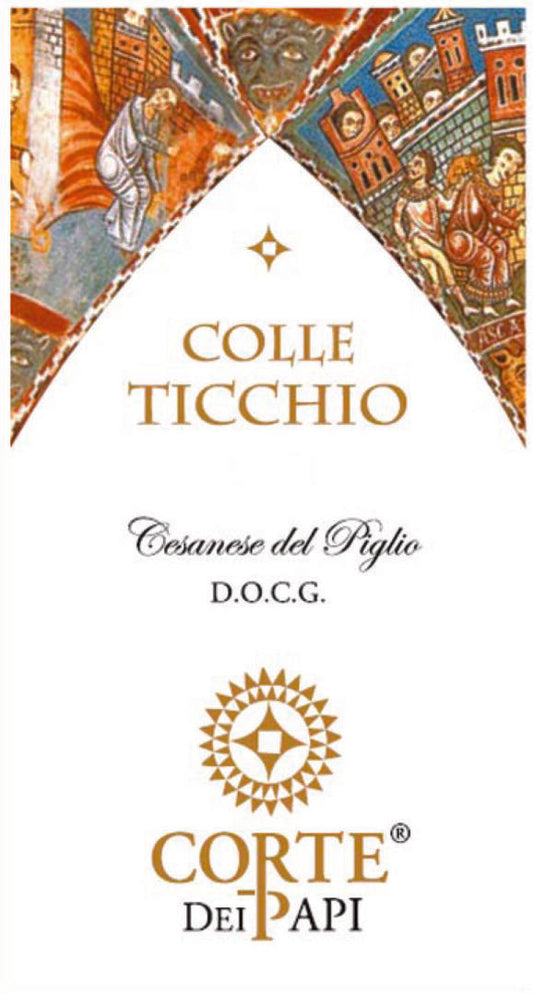 Corte dei Papi Cesanese del Piglio Colle Ticchio 2021 750ML, A Rare DOCG Red From Lazio