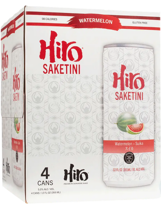 Hiro Saketini Watermelon 4 pack 12oz Cans