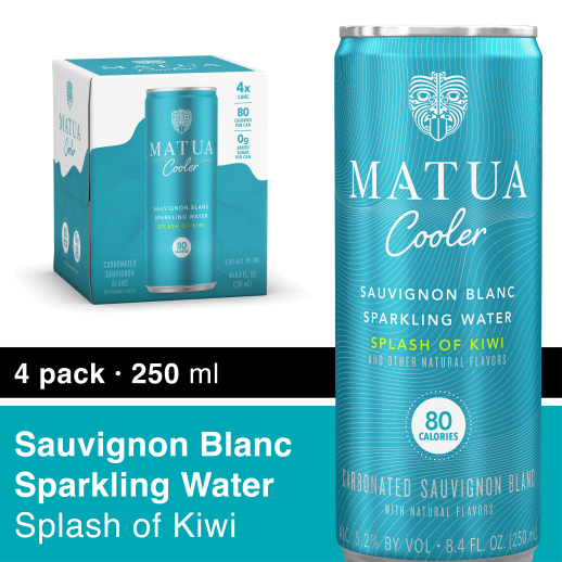 Matua Cooler Sauvignon Blanc Sparkling Water 24-Pack 250ml, The Kiwi-Kissed RTD That Drinks Like a Vacation