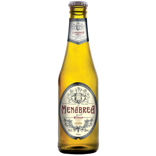 Menabrea Bionda Italian Lager 11.2oz, 24 Pack