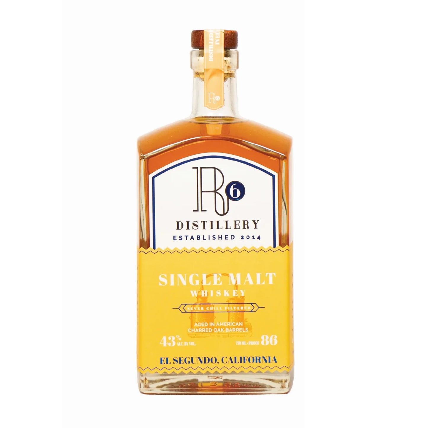 R6 DISTILLERY MALT WHISKEY EAGLE ROCK BREWERY 86 750ML