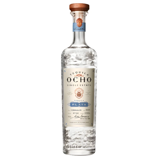 Tequila Ocho Plata Single Estate Corralillos 750ML, Vintage-Dated Highland Blanco