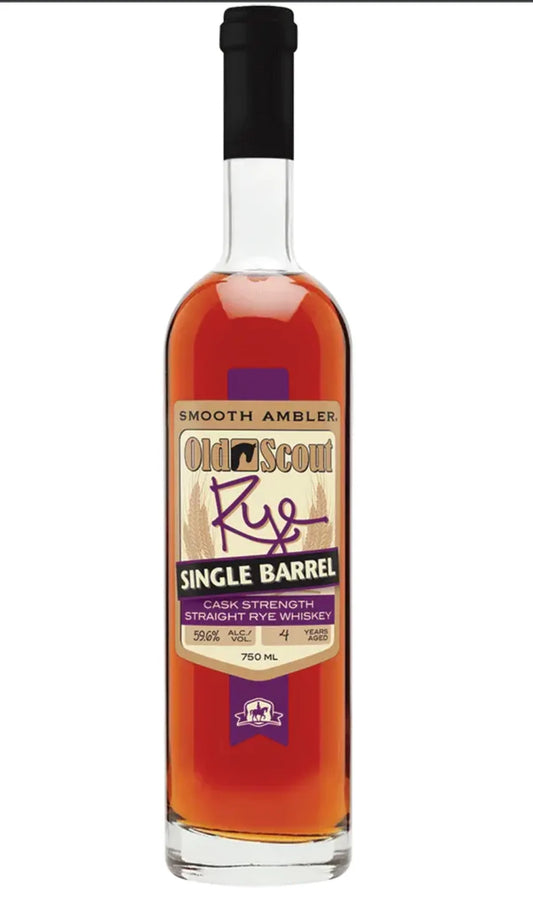Smooth Ambler Old Scout Rye Single Barrel Cask Strength 4 Year 750ML, West Virginia Rye at Full Barrel Proof