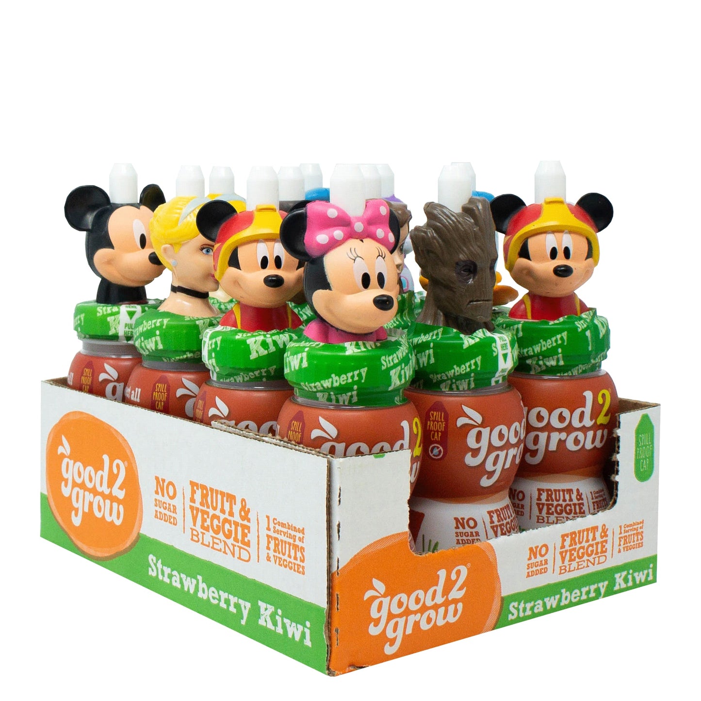 good2grow Fruit & Veggie Blend Strawberry Kiwi 12 Pack (6 oz Bottles)