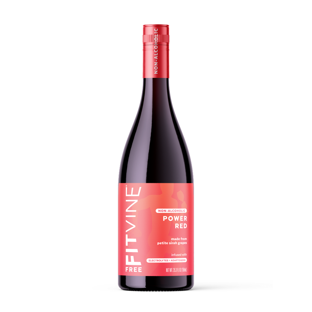 FitVine Free Power Red Non-Alcoholic 750ML, Zero Alcohol Zero Sugar Red