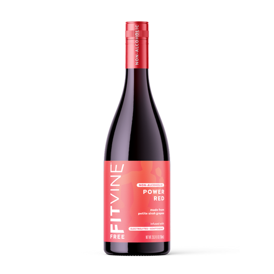 FitVine Free Power Red Non-Alcoholic 750ML, Zero Alcohol Zero Sugar Red
