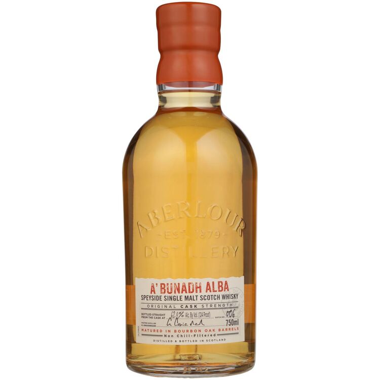 ABERLOUR SINGLE MALT SCOTCH A'BUNADH ALBA ORIGINAL CASK STRENGTH 118 750ML