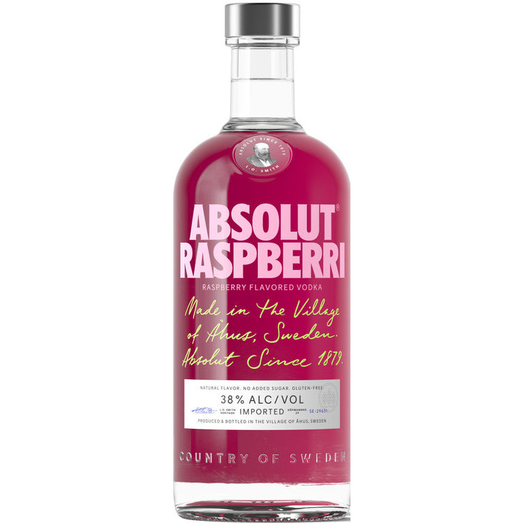 ABSOLUT RASPBERRY FLAVORED VODKA RASPBERRI 76 750ML