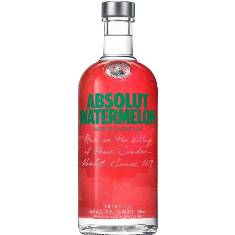 ABSOLUT WATERMELON FLAVORED VODKA 76 750ML