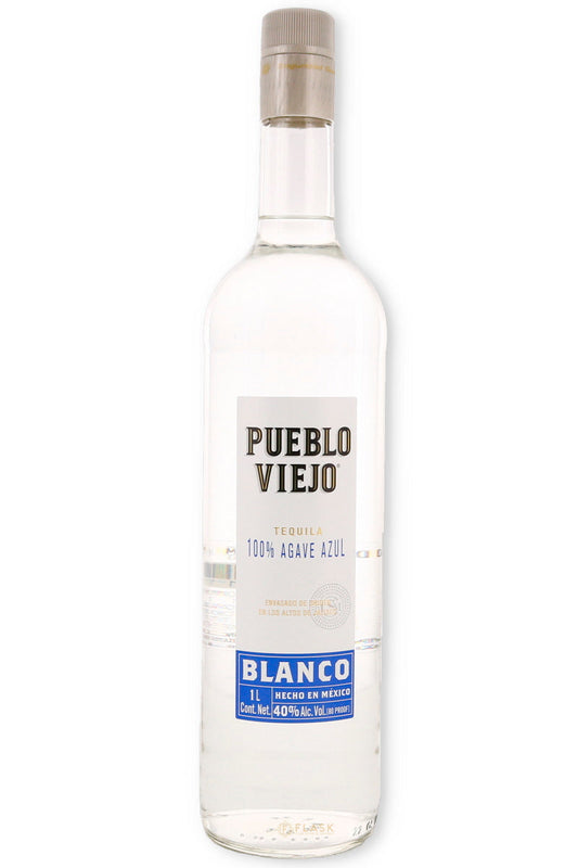 Pueblo Viejo Tequila Blanco 100% Agave Azul 1L, Los Altos de Jalisco Highland Agave at a Working Price