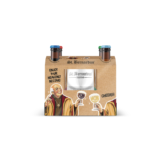 St. Bernardus Belgian Ale Gift Pack 4 x 330ML with Glass