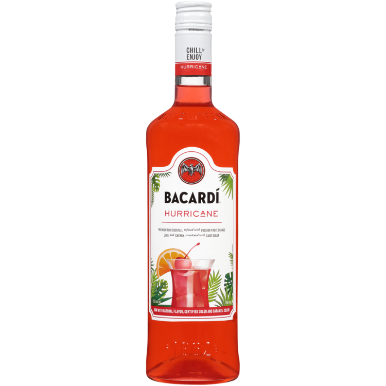 BACARDI HURRICANE CLASSIC COCKTAILS 25 750ML