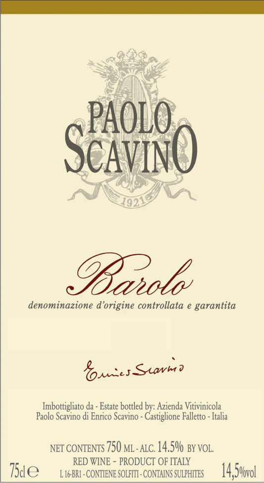 Paolo Scavino Barolo 2022 750ML