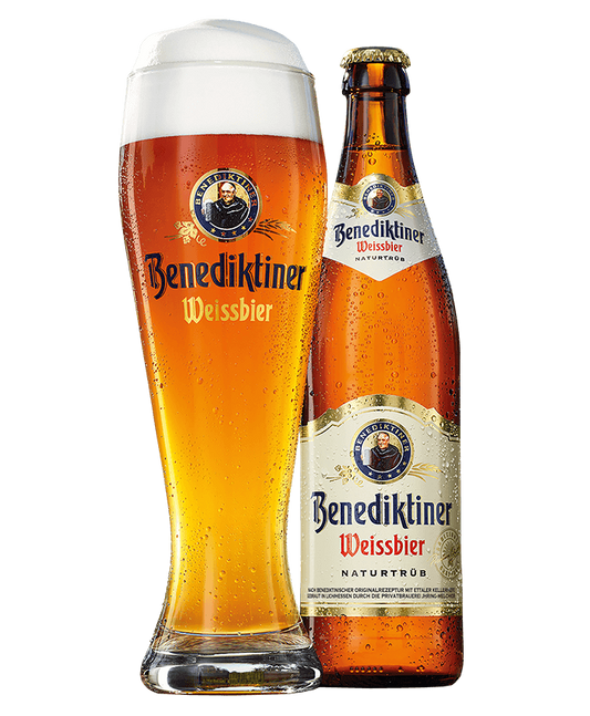 Benediktiner Weissbier Wheat Beer 16.9 oz Can (24 Pack)