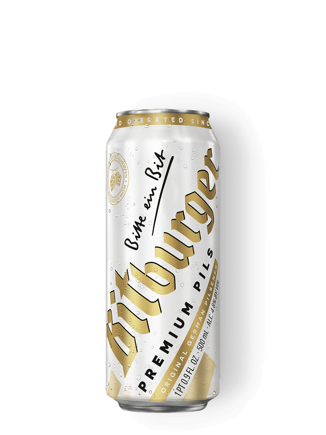 Bitburger Premium Pils 19.2oz Cans (24 Pack)