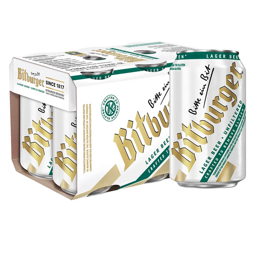Bitburger Unfiltered Lager Beer 11.2 oz Can (24 Pack)